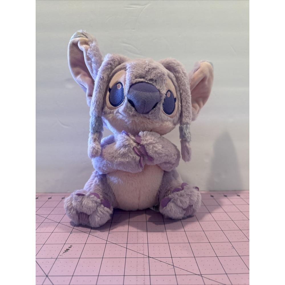 Disney Lilo & Stitch Angel Plush Stuffed Toy Pink Purple Embroidered 11‎ Inch